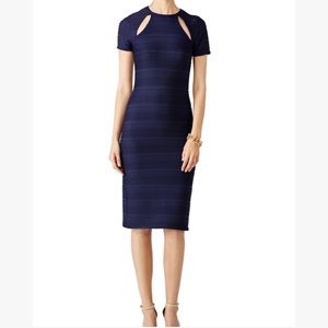 Shoshanna Navy Franco Cut Out Sheath